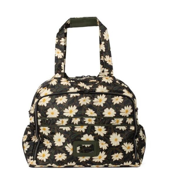 Lug Pontoon 2 Overnight Bag Autumn Daisies - Black with Daisy Print - Picture 5 of 14